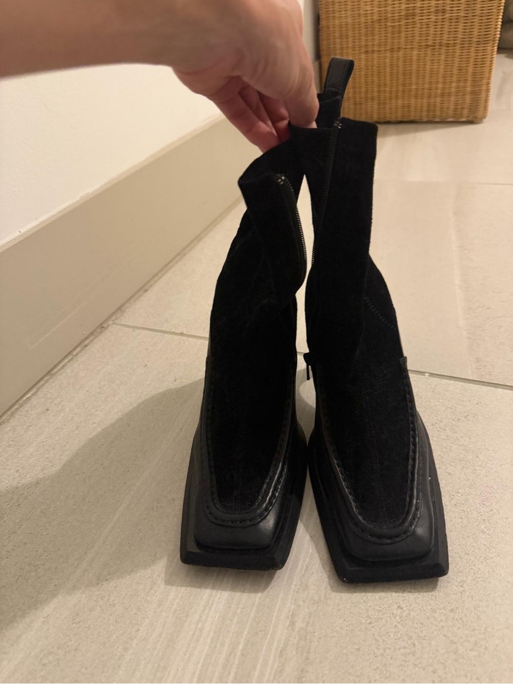 KNWLS Square-Toe Ankle Boots